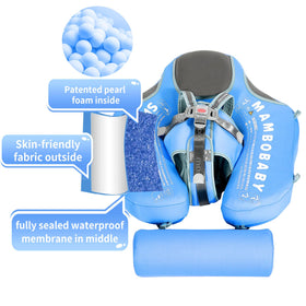 ChowYeey Mambobaby float with UPF50 sunshade keeps little swimmers shaded.