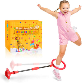 Chridark ankle skip ball with flash wheel lights up during motion for vibrant play