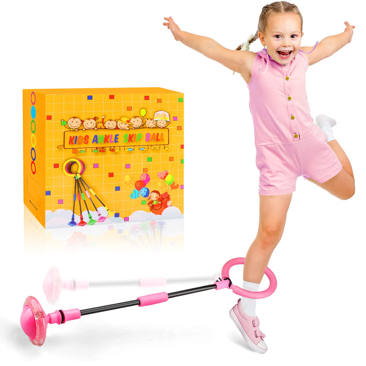 Chridark Ankle Skip Ball foldable flash wheel in action for outdoor play.