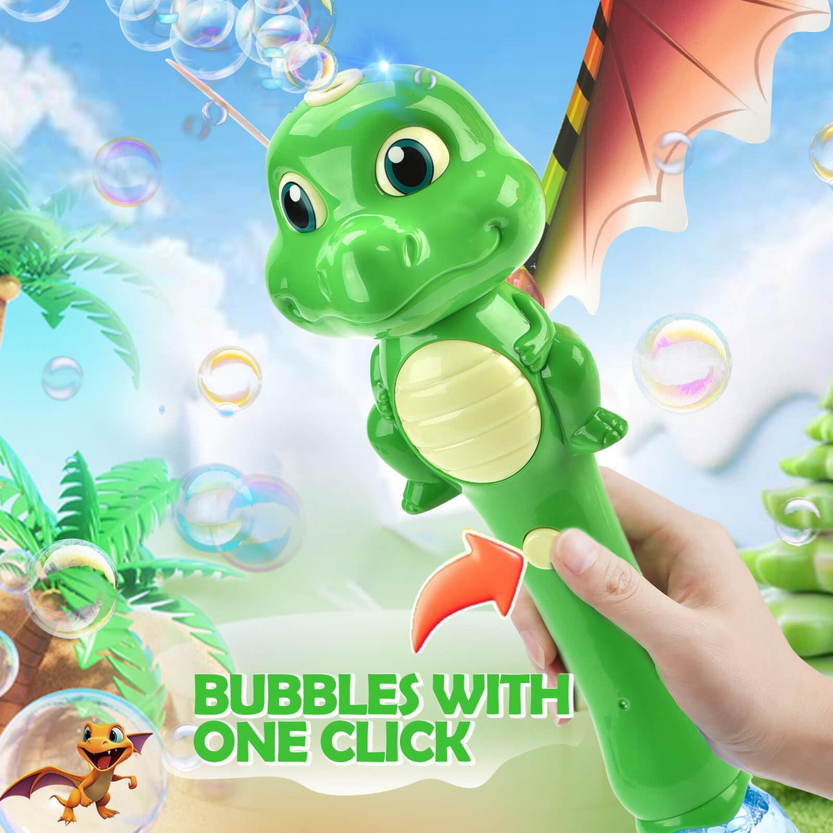 Chridark Dinosaur Bubble Wand ideal for outdoor play and park adventures