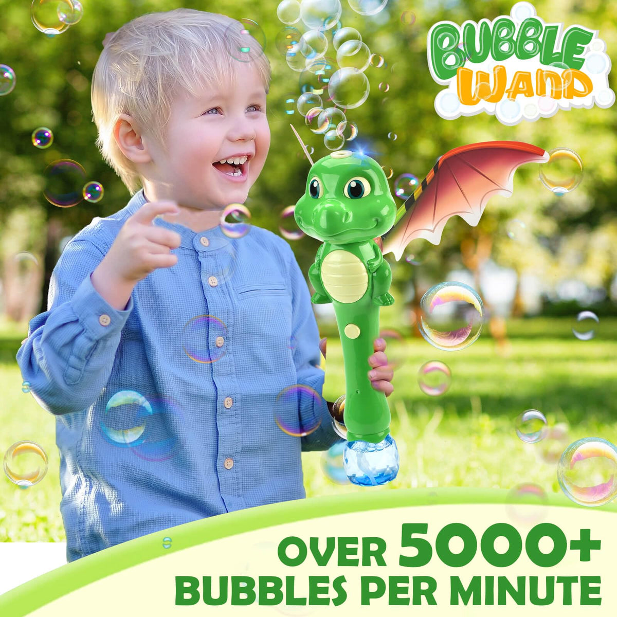 Chridark bubble wand with detachable wings inviting creative dinosaur adventures in the yard