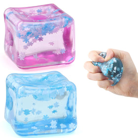 Chridark Ice Cube Fidget Toy blue pack boosts focus and calm