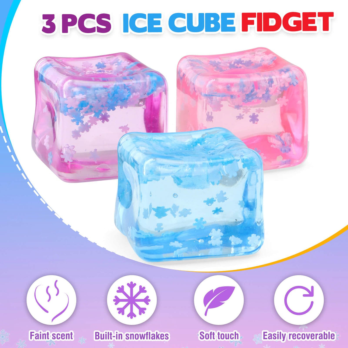 Chridark ice cube fidget toy pink offers quick focus during tasks.
