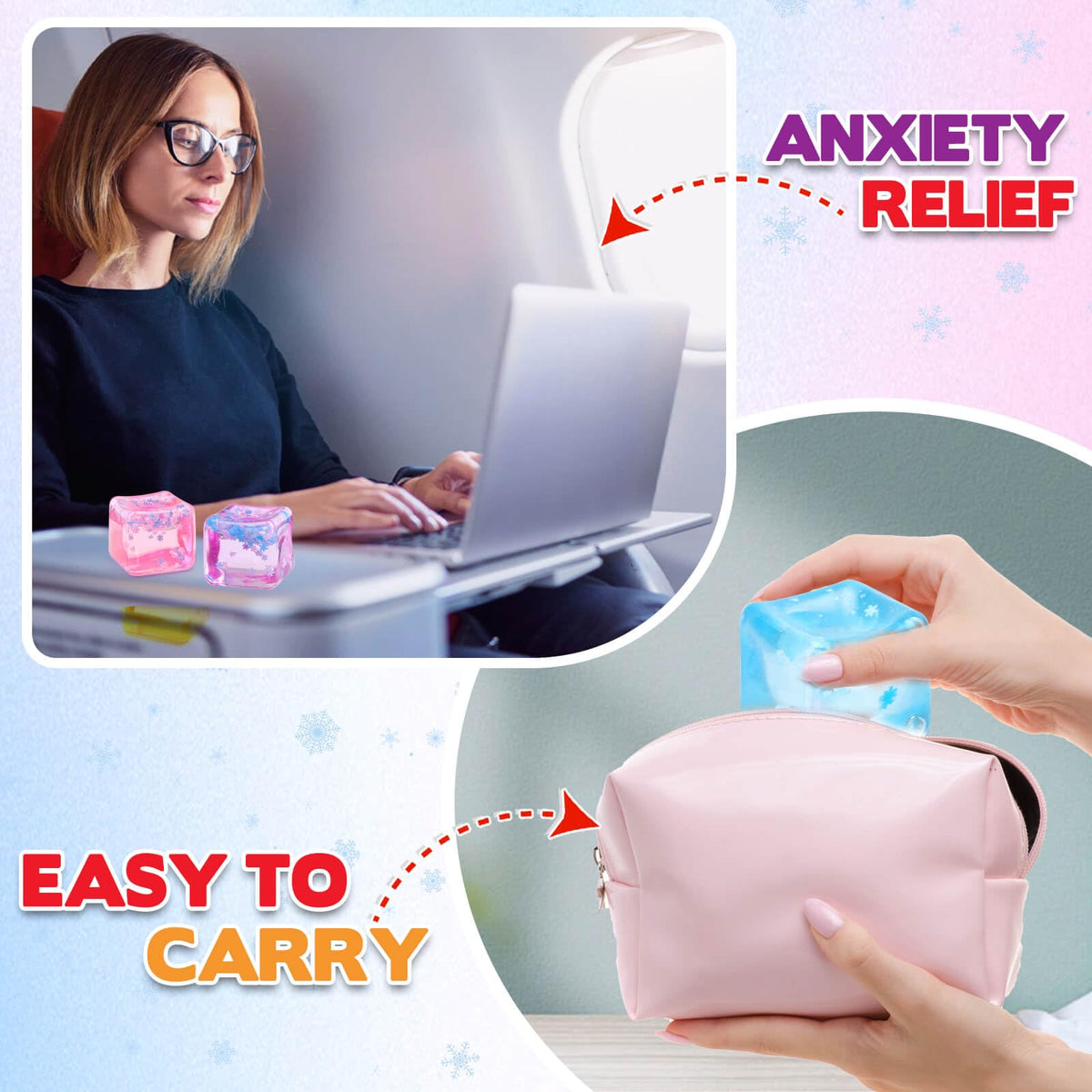 Chridark pocket ice cube fidget fits in bags for anytime calm.