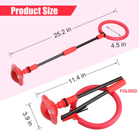 Chridark red skip ball with flash wheel delivers colorful light effects