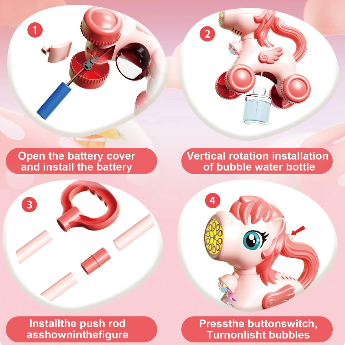 Chridark Unicorn Bubble Mower adds magic to birthdays and parties