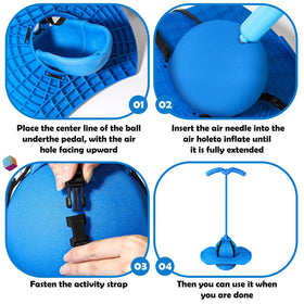 Christoy blue pogo suitable for kids and adults to practice balance.