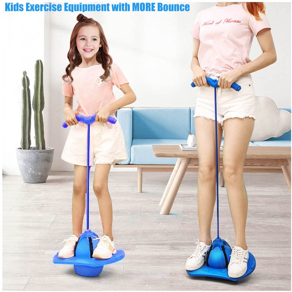 Indoor and outdoor play with Christoy blue pogo for versatile use.