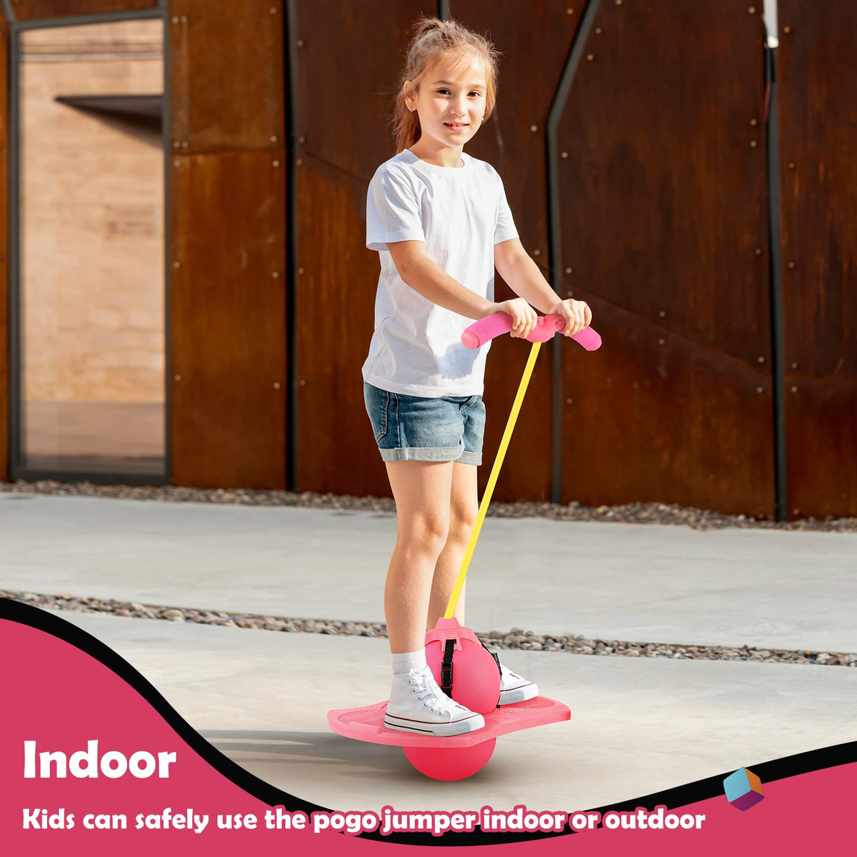 Christoy pogo jumper in action with kids and adults bouncing