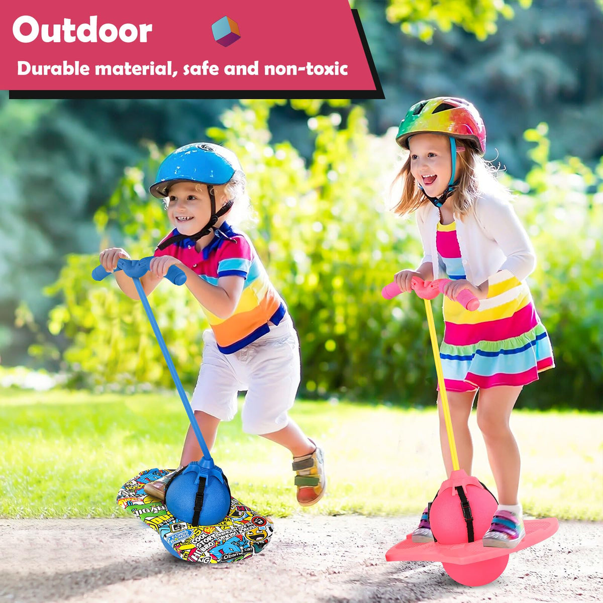 Christoy pogo jumper safety features with non-slip deck confidence