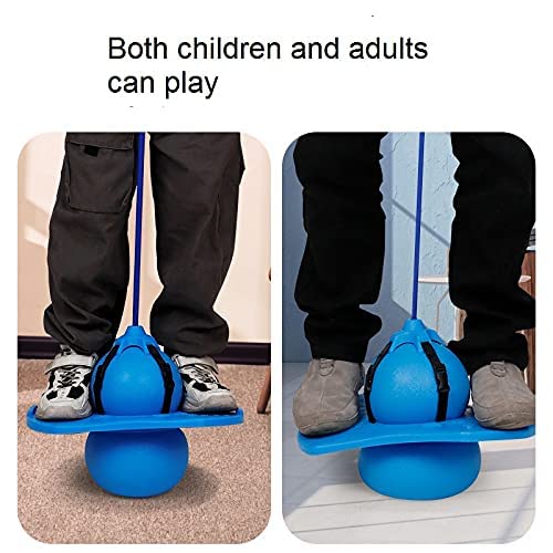 Christoy blue pogo with non-slip deck supports stable jumps.