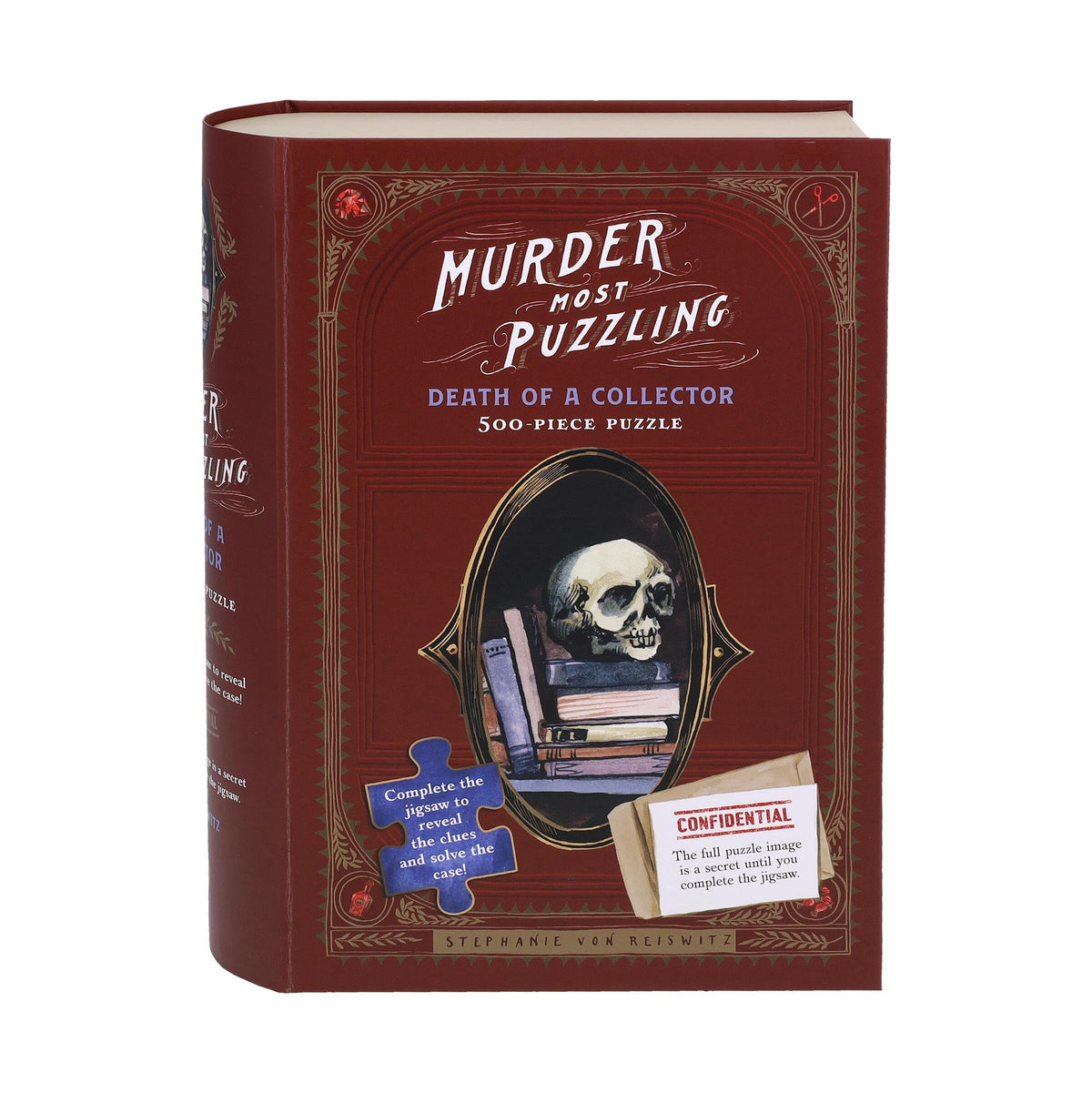 Chronicle Books Murder Most Puzzling 500-piece puzzle—mystery artwork for cozy game nights.