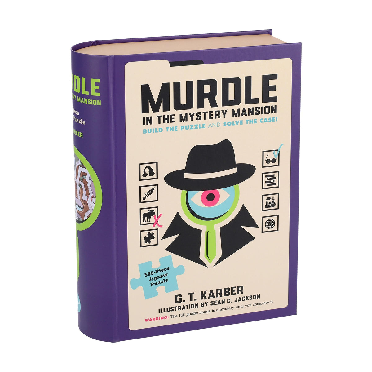 Chronicle Books Murdle in the Mystery Mansion puzzle, detective clues and maze reveal immersive brain-teasing fun.