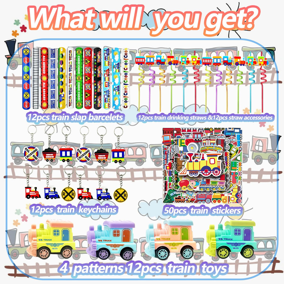 CHSLtmxq train slap bracelets add color and fun to party activities