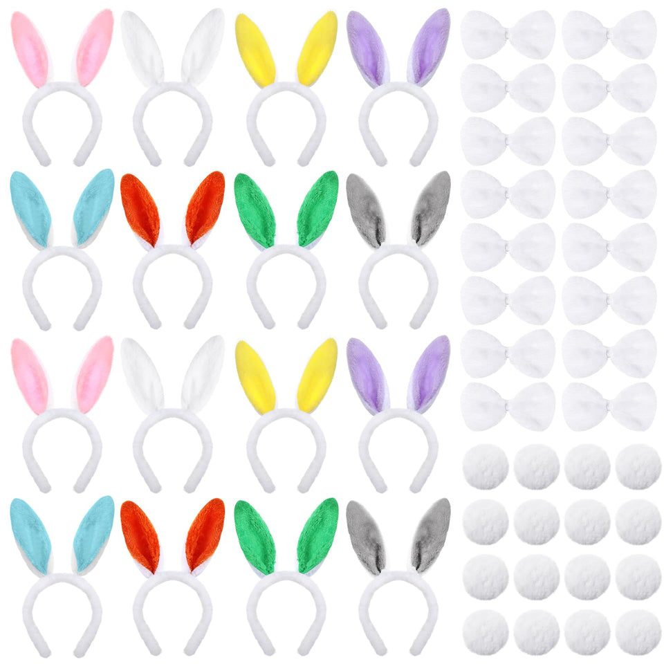 Chuangdi bunny ears headbands in eight colors for festive costumes