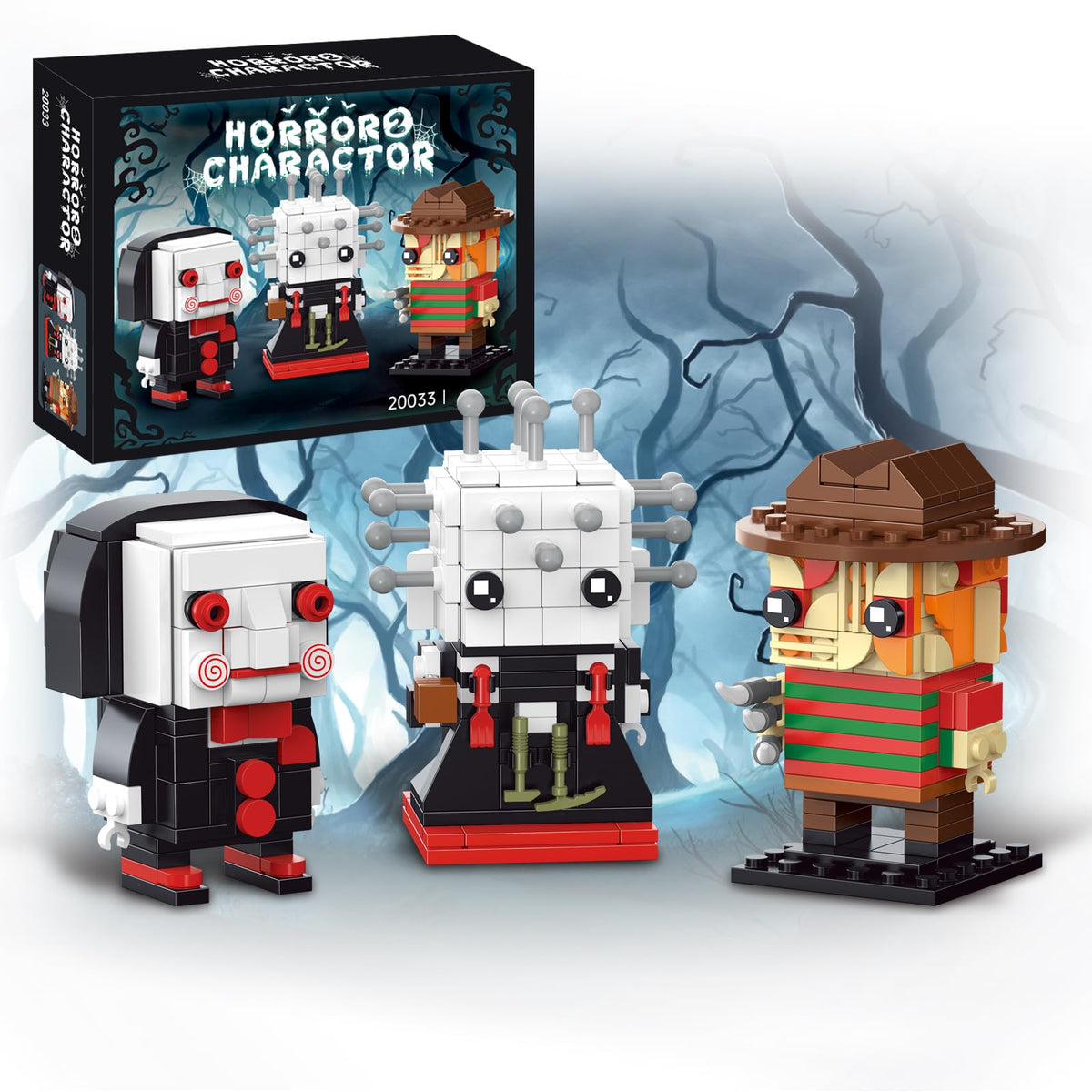 CHUANGPIN Halloween action figure building set box, ideal for gifting and display.