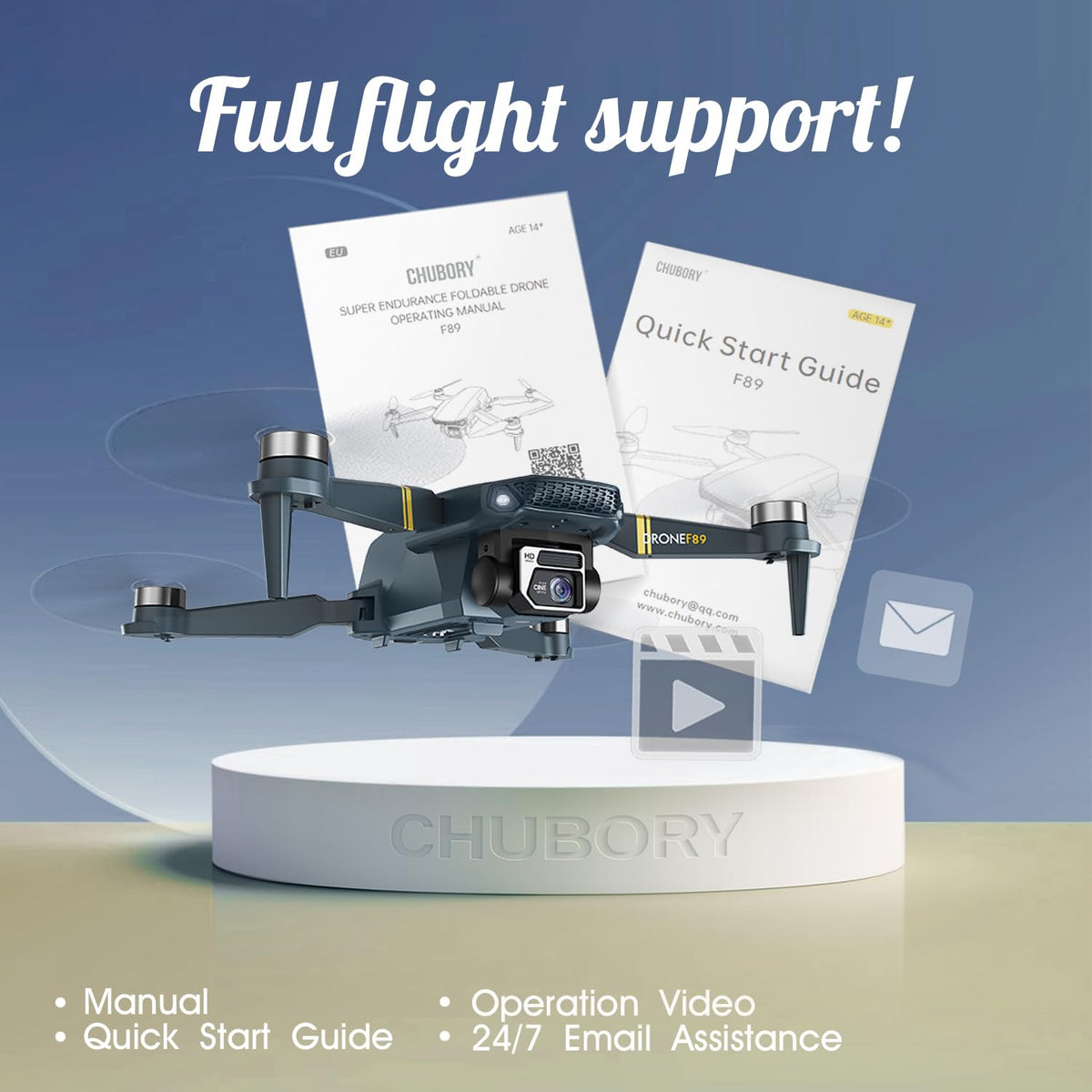 CHUBORY follow me and trajectory flight for automated filming