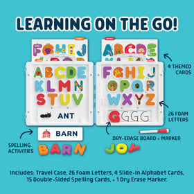 Chuckle & Roar dry-erase board enables tracing and writing practice on the go.