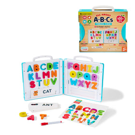 Chuckle & Roar A-B-C travel case with letters for on-the-go alphabet play.