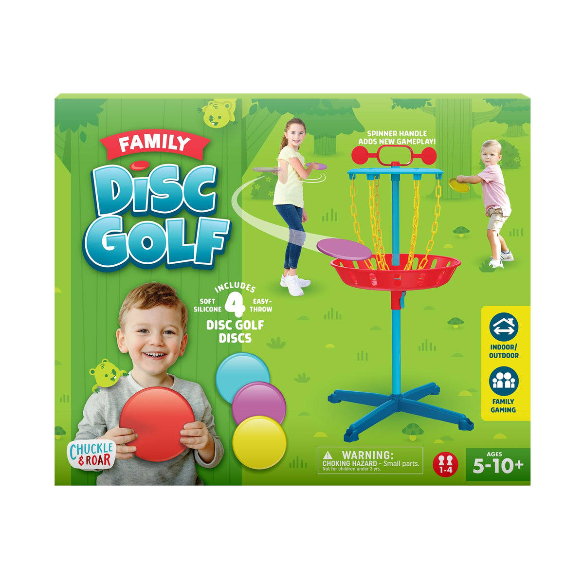 Chuckle & Roar soft frisbee enables safe, kid-friendly play.