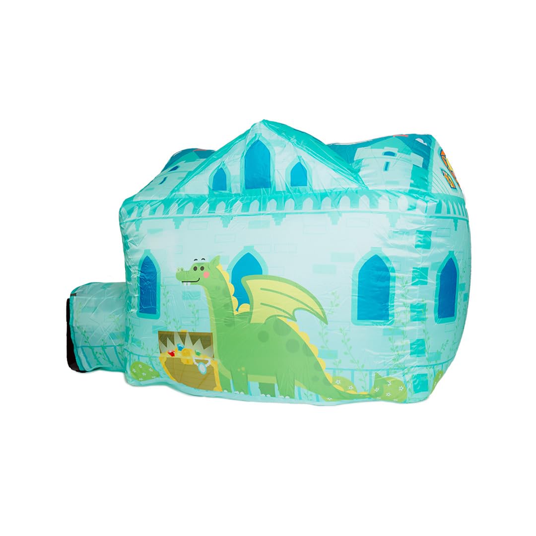 Chuckle & Roar inflatable air castle play tent, enchanting indoor play space for kids.