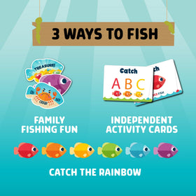 Chuckle & Roar family fishing derby in action with kids learning together.