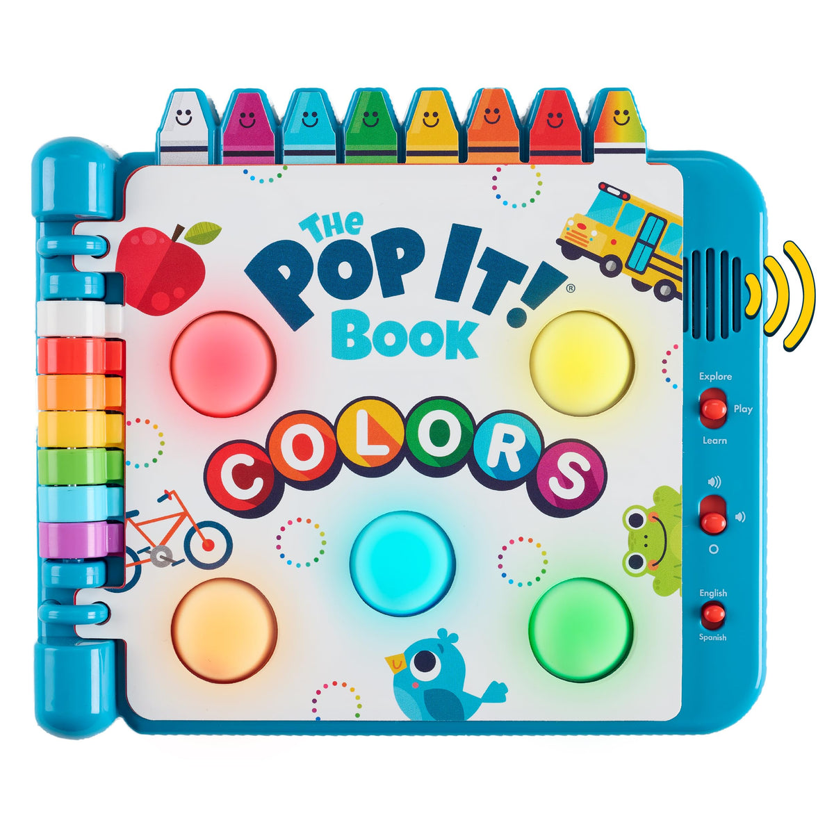 Chuckle & Roar Pop It! Book Colors front cover with bright, durable tactile design.