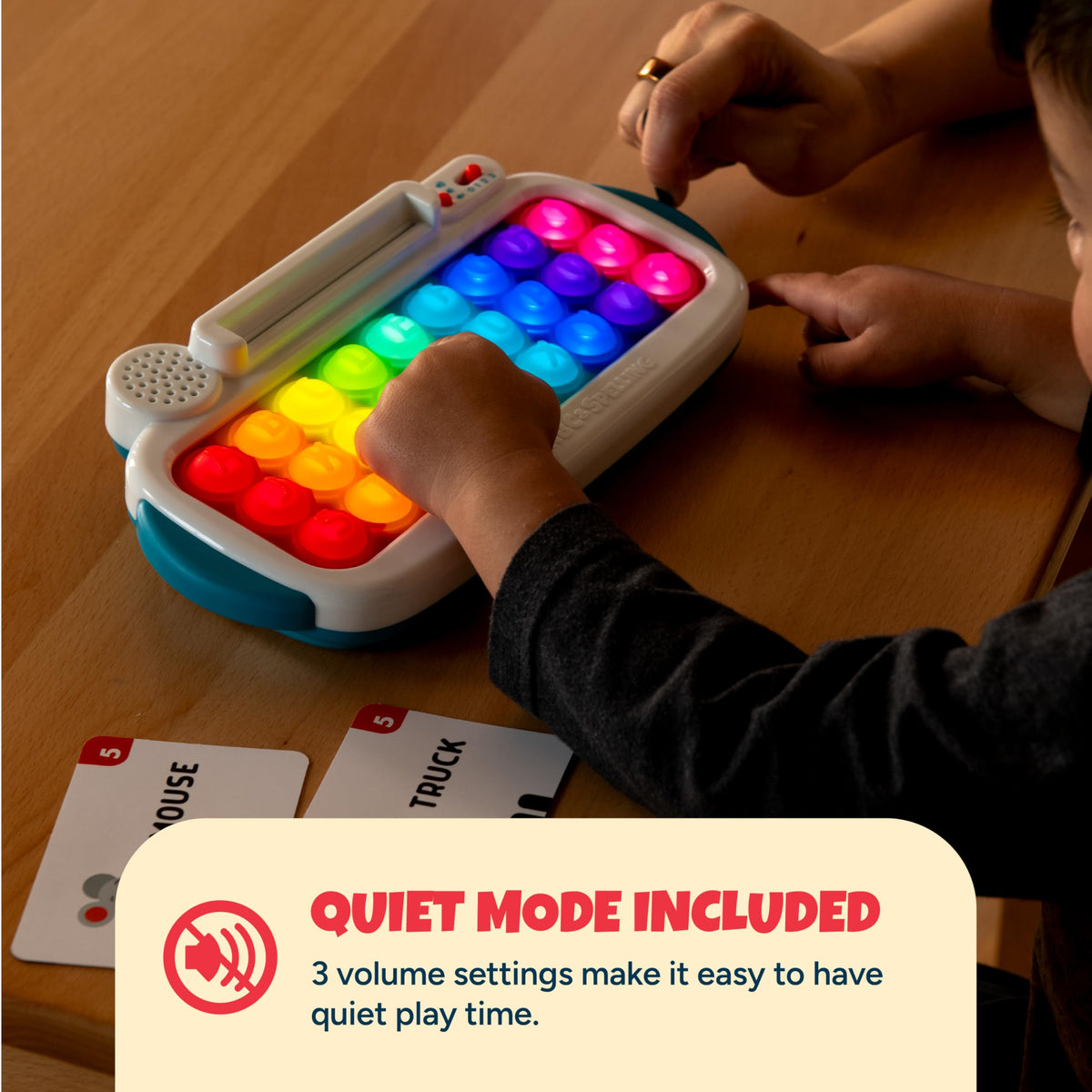 Chuckle and Roar smart letter guidance lights correct letters for ABC learning