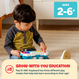 Chuckle and Roar soft sensory pop-it keys encourage tactile play while practicing letters