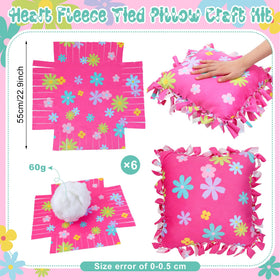 Chunful spring flower pillow craft kit features pre-cut fabric and stuffing for easy DIY.