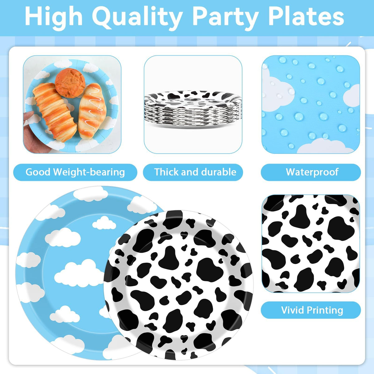 CHUNNIN 24pcs 6.5-inch napkins add soft, convenient cleanup