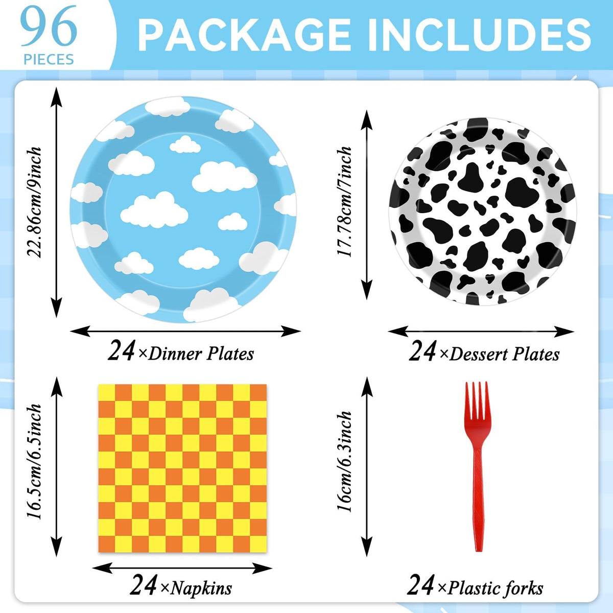 CHUNNIN 24pcs toy-inspired dinner plates ideal for lively birthday spreads