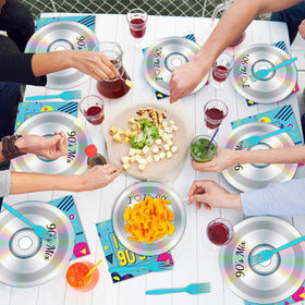 CHUNNIN 90s table setting ideas with banner backdrop elevate decor.