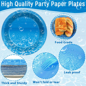 CHUNNIN blue napkins 6-5in enhance seaside color and quick cleanup.