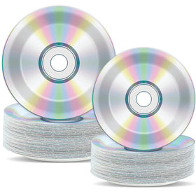 CHUNNIN CD plates 9in with retro disc design for easy party cleanup