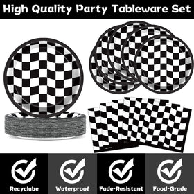 CHUNNIN checkered napkins catch spills while adding racing flair.