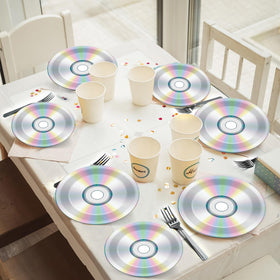 CHUNNIN disco-design plate 7in suited for 90s themed parties