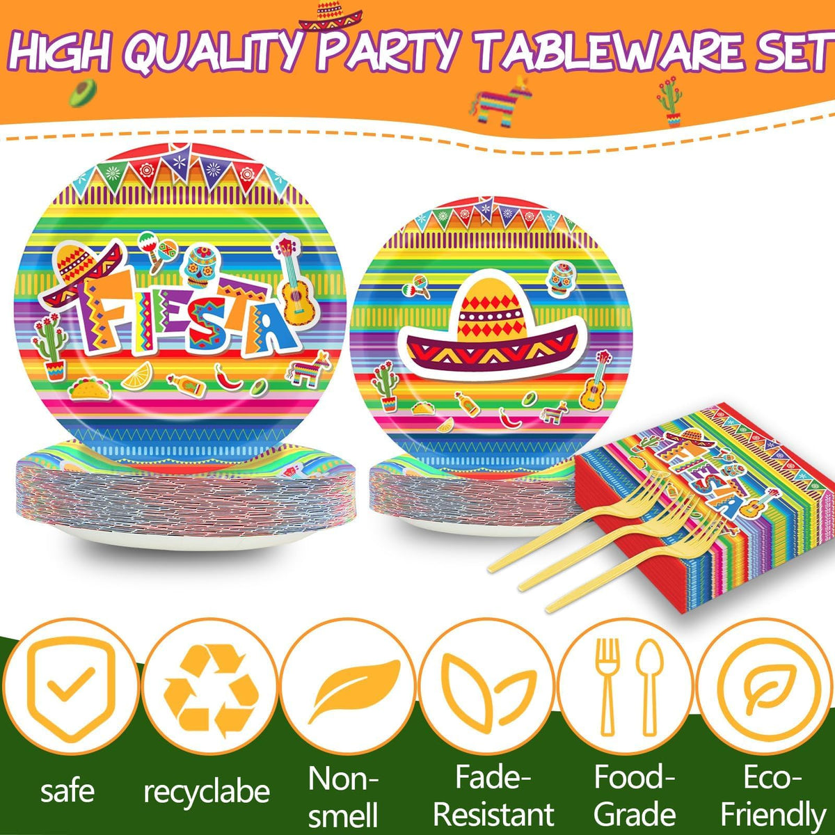 CHUNNIN 7-inch fiesta plates bring playful serving options for guests
