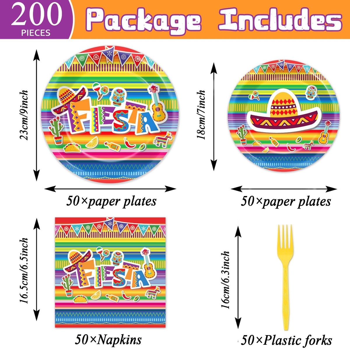 CHUNNIN 9-inch fiesta plates showcase bold colors for lively celebrations