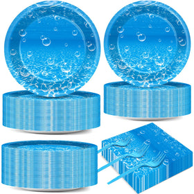 CHUNNIN ocean sea plates 9in for sturdy serving at ocean-themed parties.