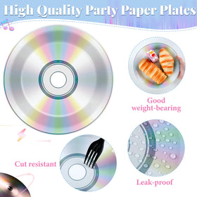 CHUNNIN retro disc plate 9in adds playful vibe and sturdy dining use