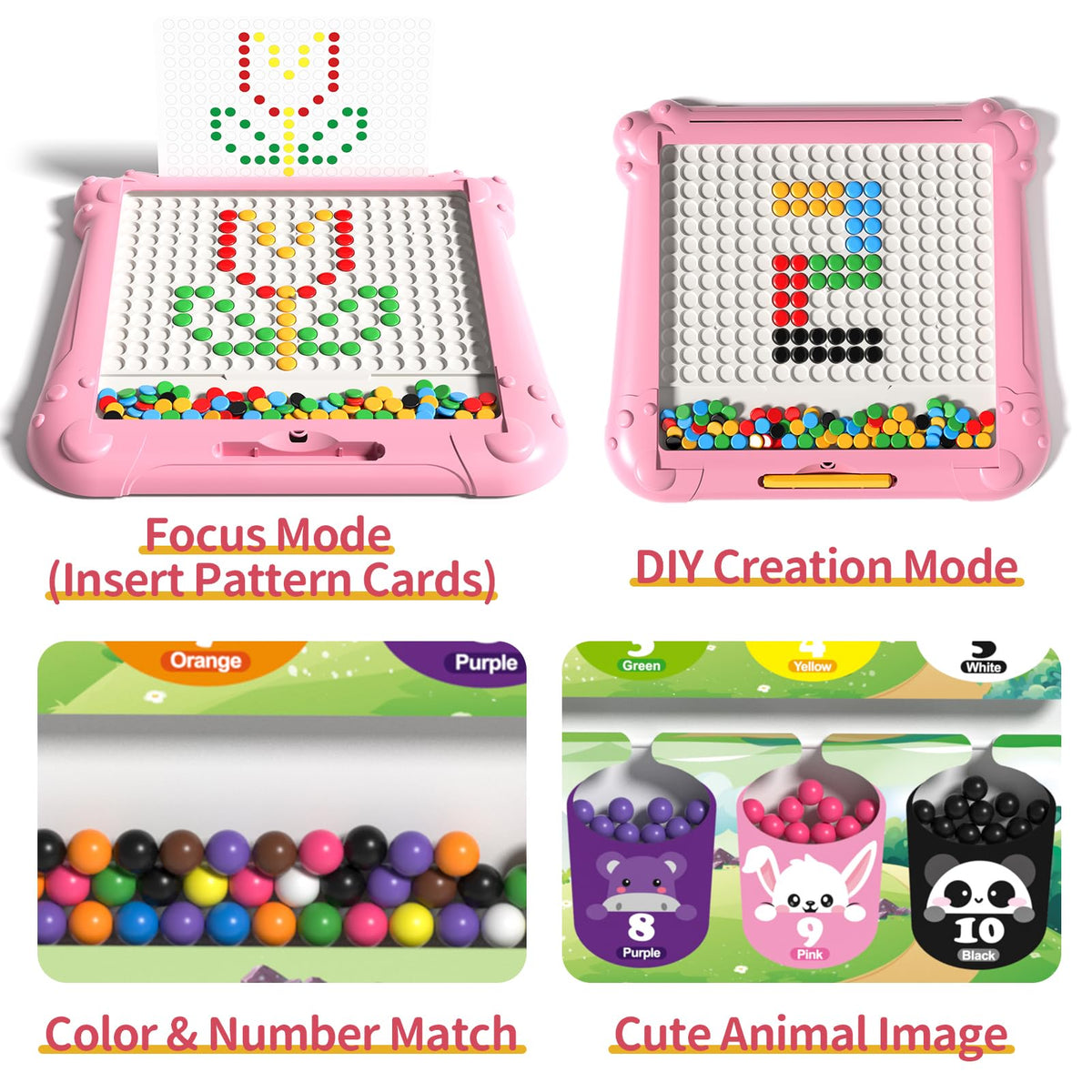 Ci Vetch dot-art panel demonstrates fine motor play with magnetic dots