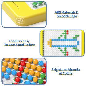 Acrylic panel seals magnetic beads for mess-free, contained play with Ci Vetch.