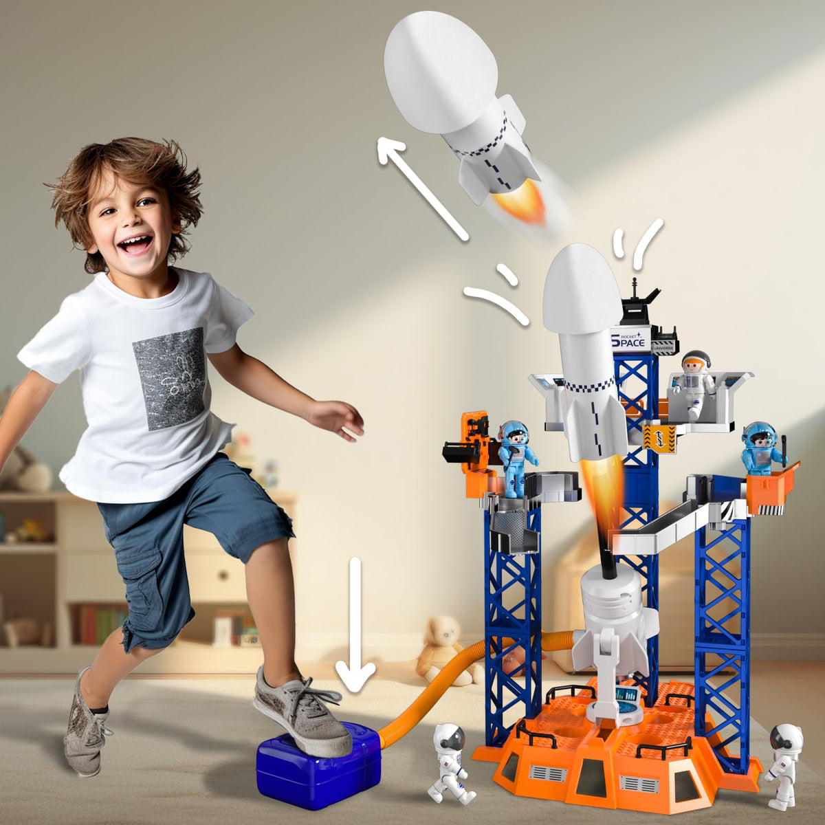 Ci Vetch rocket launcher toy console with control panel for guided play.