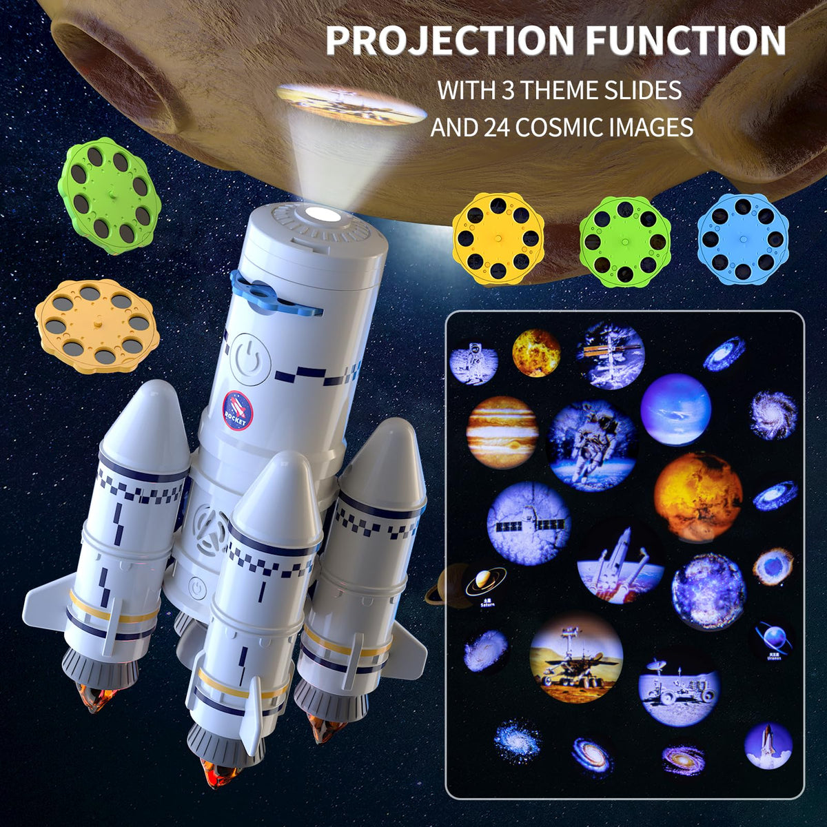 Ci Vetch rocket launcher toy rocket launch center ready for countdown games.