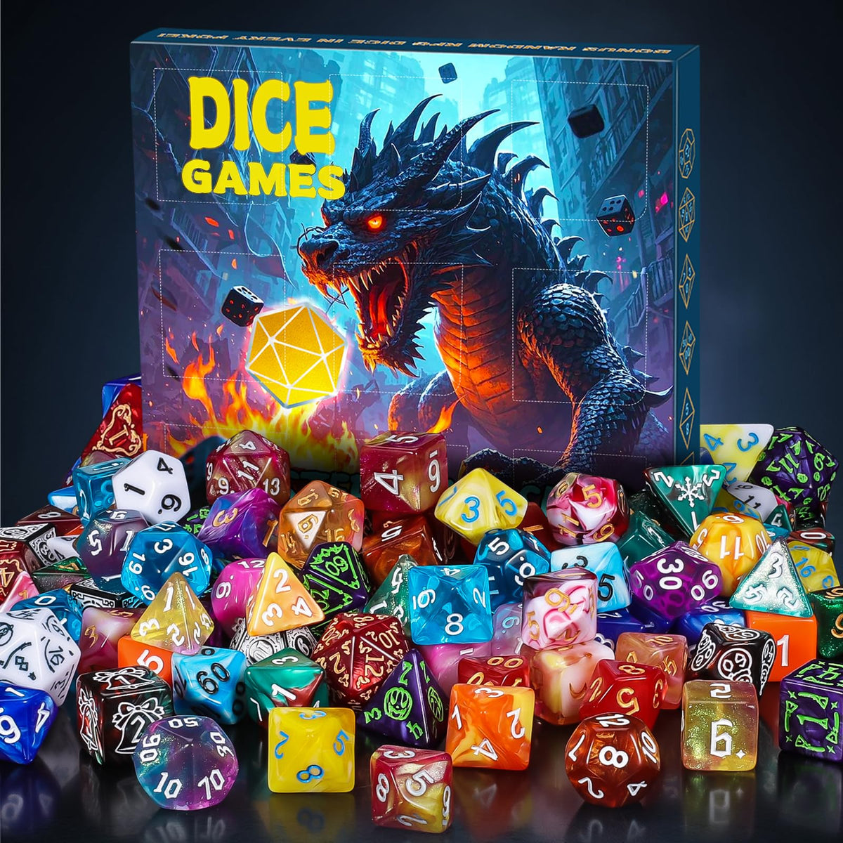 CiaraQ dice with large, easy-to-read numerals on each face