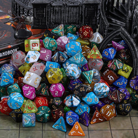 Ciaraq DND Dice Set 26x7 double-color d10s showcase distinctive style for gaming sessions.