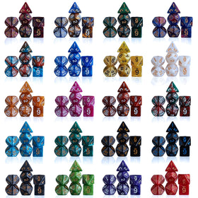 CiaraQ DND dice close-up highlights readable faces for quick RPG rolls.
