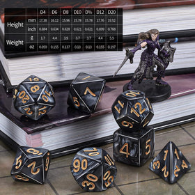 CiaraQ acrylic dice are durable yet lightweight for travel.