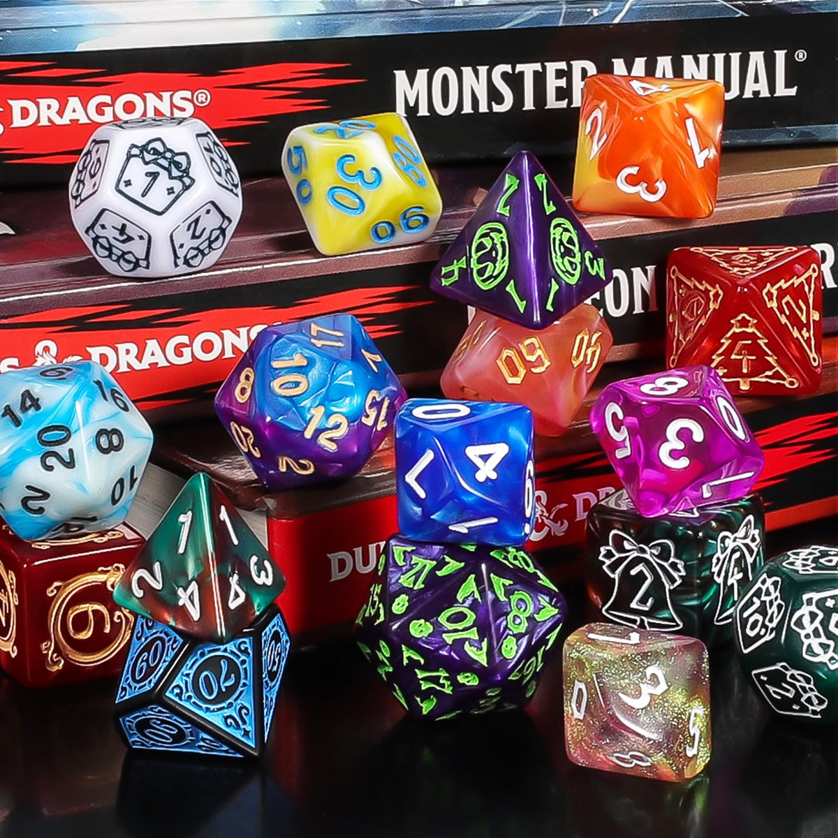 Random color dice bags included with CiaraQ sets